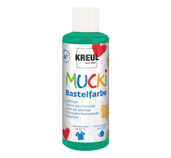 Farba do rękodzieła MUCKI, zestaw 6 sztuk, 80 ml każda