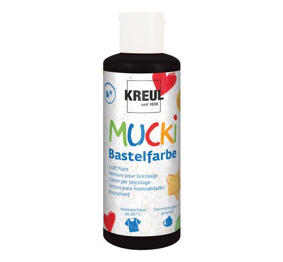 Farba do rękodzieła MUCKI, zestaw 6 sztuk, 80 ml każda
