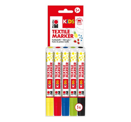 Marabu KIDS TEXTILE MARKER, set of 5