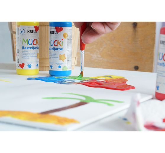 Farba do rękodzieła MUCKI, zestaw 6 sztuk, 80 ml każda