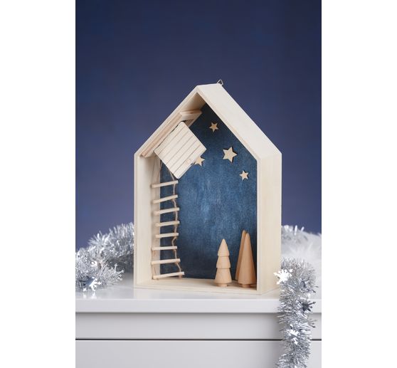 Drewniana półka "House", zestaw 2 sztuk