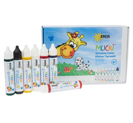 MUCKI Window Color Set Small Animal World, zestaw 7 sztuk