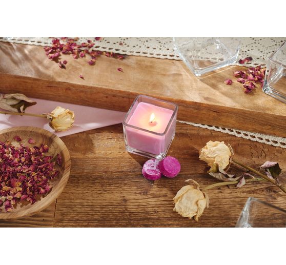 VBS Tea light glasses "Cube", 12 pieces