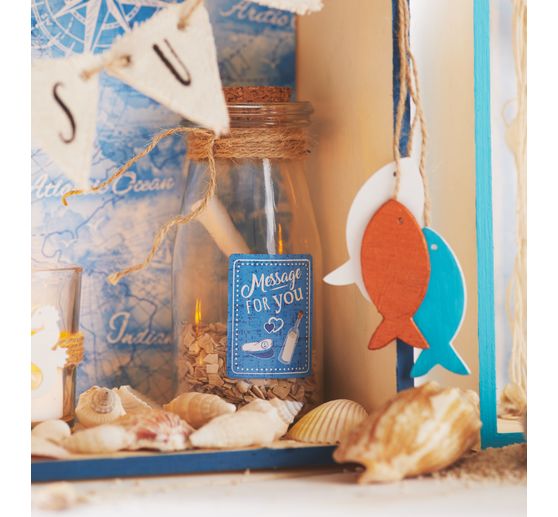 Szklana butelka VBS z korkiem