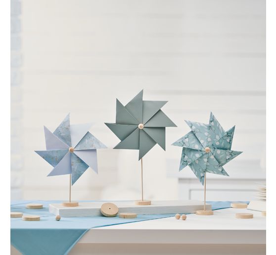 VBS Wooden discs/wheels, Ø 50 x 10 mm, 4 pieces