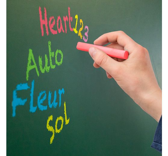 Kreda tablicowa, 12 sztuk, kolorowa