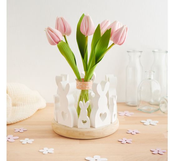 Drewniany krążek " Okrągły&rdquo;, umyty na biało