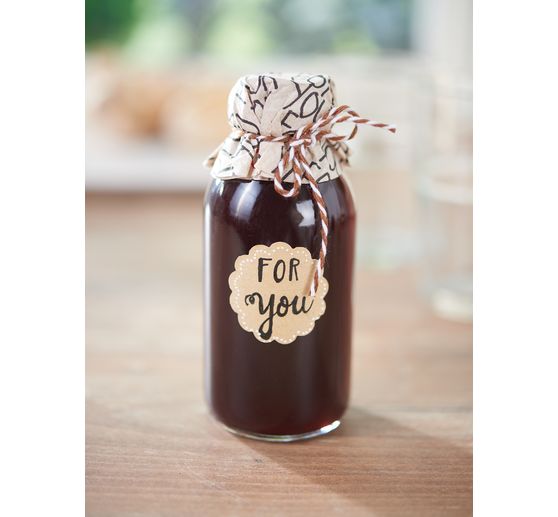 VBS Glass bottles with cork stopper, 12 pieces