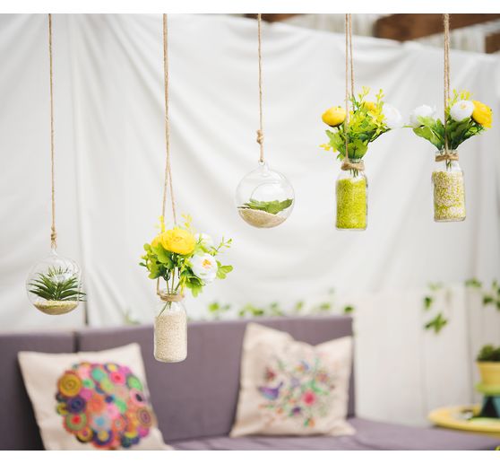 VBS Glass bottles with cork stopper, 12 pieces