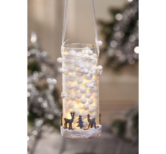 VBS Clear glass hanging basket