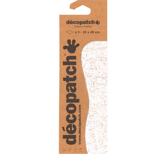 Papier decoupage "Crackle biały"