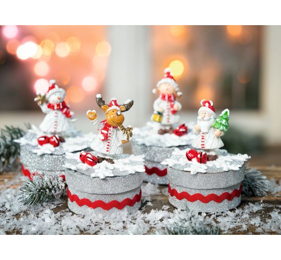 Okrągłe pudełko VBS, 6 sztuk, papier mâché