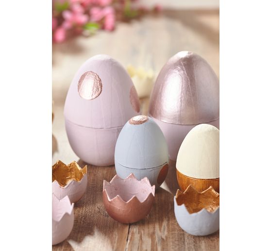Jajka z papieru mâché, podzielne, 3 szt.