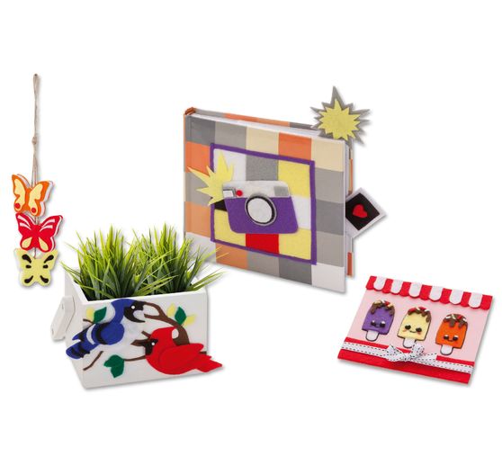 Filc do rękodzieła samoprzylepny, 20x29cm, 10 arkuszy