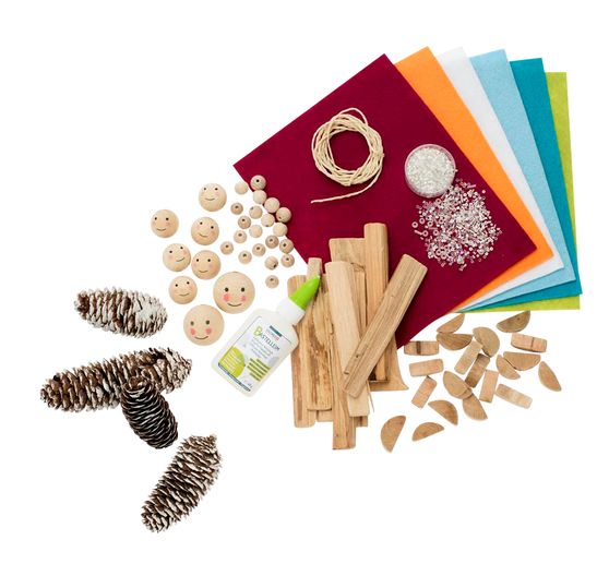 Mieszanka kreatywna Jumbo "Naturalne drewno", ok. 1000 sztuk