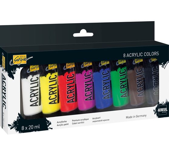 Solo Goya Acrylic 20ml, zestaw 8 sztuk