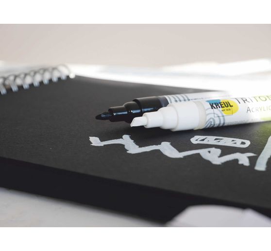 KREUL Triton Acrylic Marker "Edge", set of 2, black & white