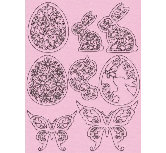 Zestaw dekoracji "Wielkanoc", pastelowy