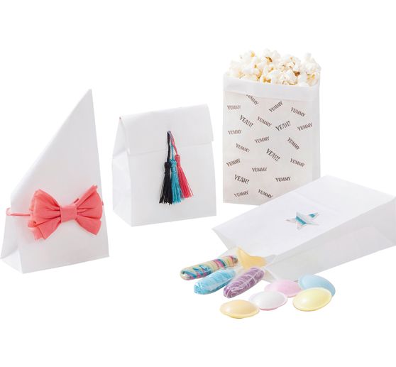 Paper bags, blank, block bottom