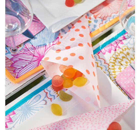 Stożkowe torebki "Pastel Hot Foil", zestaw 15 sztuk