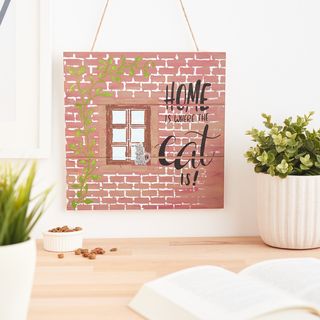 Kreatywny projekt panelu drewnianego z szablonem