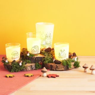 Tłoczone kieliszki na tealight z jedwabną słomką