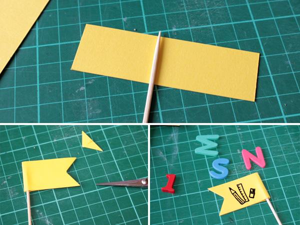 Einschulung Dekoration: Dekorationsstecker Einschulung Dekorationsstecker basteln